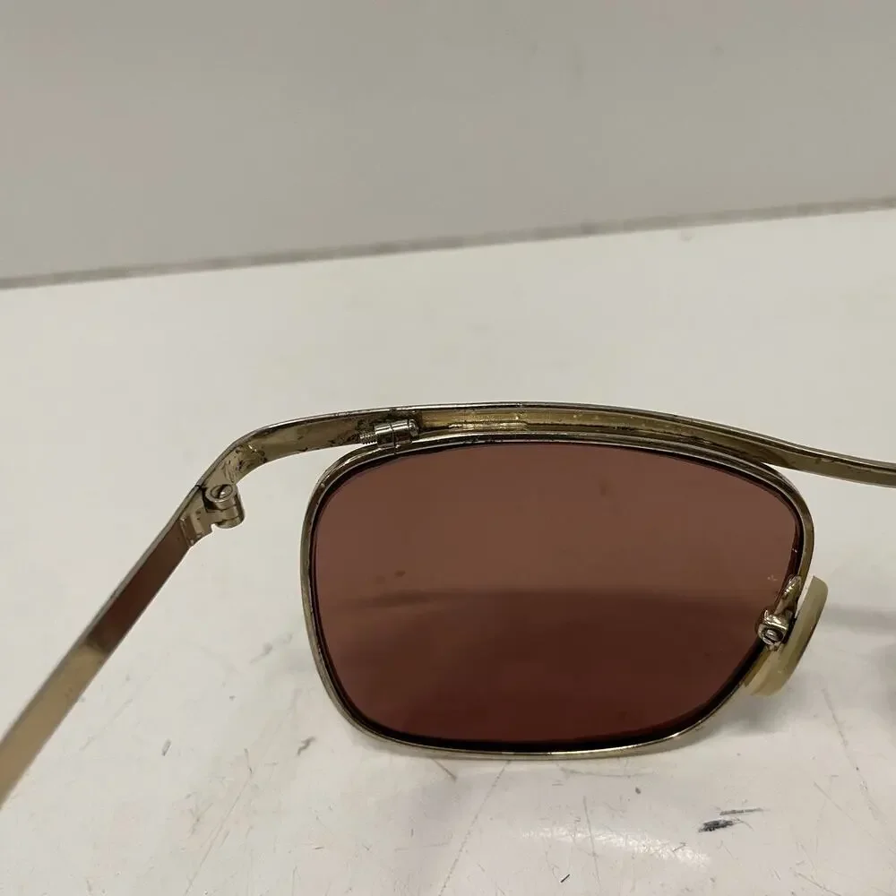 VTG 80’s Revo Malibu Sunglasses 989/005 Gold Plate Frame NASA Lens Tech Japan